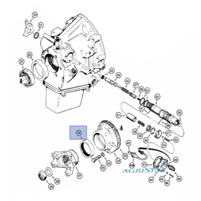 D50060 Uszczelniacz wałka przedniego napędu w skrzyni Case:
580G 580K 580F 580D L33365 3835516c91