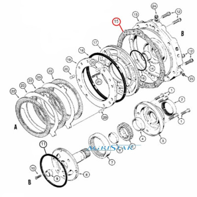 Uszczelka skrzyni biegów case 580g 580f  580K D50033