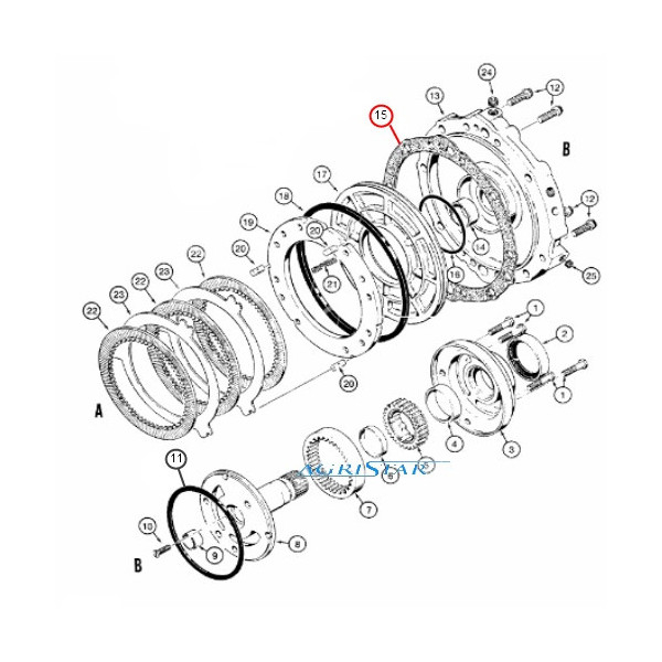 D50033 S73426  Uszczelka skrzyni biegów Case  580F 580D 580G 580K