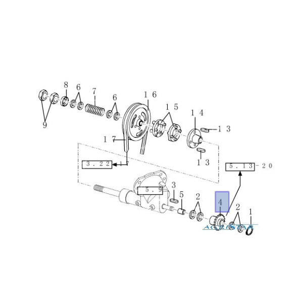 84004636 Koło zębate napinacz New Holland TX TF