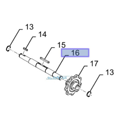 84981299 Wałek przenośnika ziarnowego New Holland CS520 540 640 660 6050 6060 6070 CSX7040 7050 7060 7080 7090