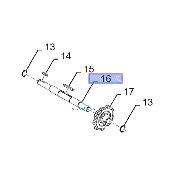 Wałek przenośnika ziarnowego zbożowego New Holland CS520 540 640 660 6050 6060 6070 CSX7040 7050 7060 7080 7090