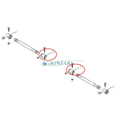 84077841 Łącznik półosi wewnętrzny New Holland CR960 980 9060 9070 9080 9090 CS CX