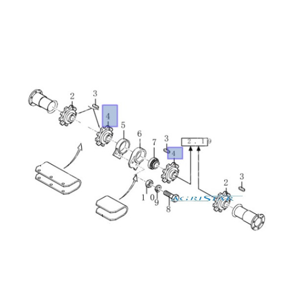 84039487 Zębatka przenośnika pochyłego New Holland TF76 TF78 TX62 TX63 TX64 TX65 TX66 TX67 TX68