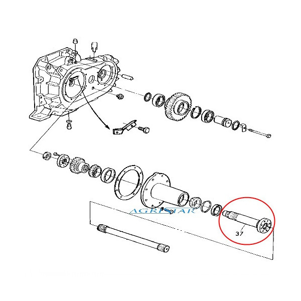 JN03-Z12262 Wałek napędowy zewnętrzny