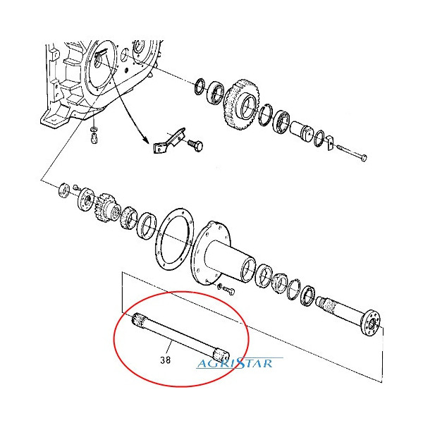 JN03-Z70428 Wałek napędowy wewnętrzny