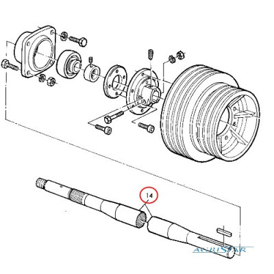 Wał napędowy 2070 mm M36 John Deere 2054 2056 2058 2254 2256 2258 Z 30 Z62501 Z58422 Z64619 Z58422