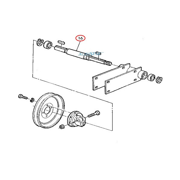 JE04-Z62416 Wałek napinacza podajnika ziarnowego
