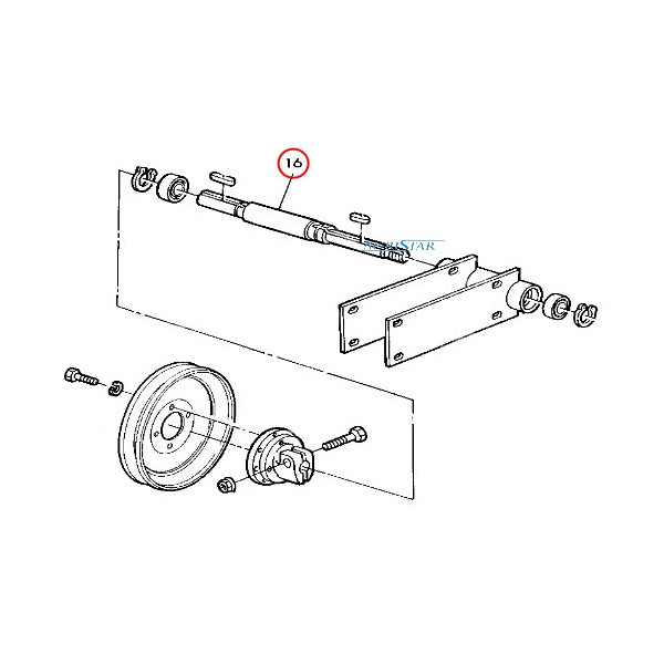 JE04-Z62415 Wałek napinacza podajnika ziarnowego