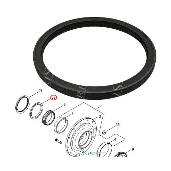 87390190 Uszczelniacz piasty koła Case MX210 MX215, MX230, MX240, MX255 MX285 Magnum 225 235 310 New Holland TG210 TG230 TG255,