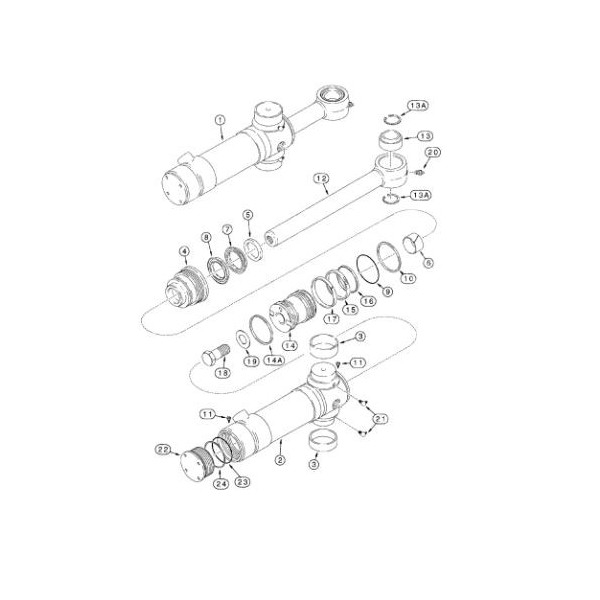 HYD2548 Zestaw uszczelniaczy siłownika skrętu 51/95mm