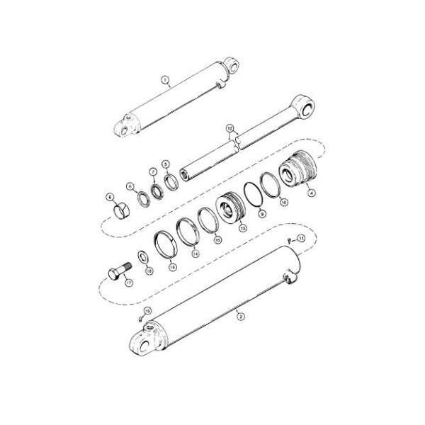 HYD2549 Zestaw uszczelnień siłownika 51/108mm