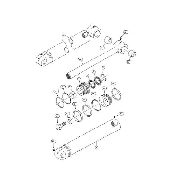 HYD2551 Zestaw uszczelnień siłownika 60/108mm