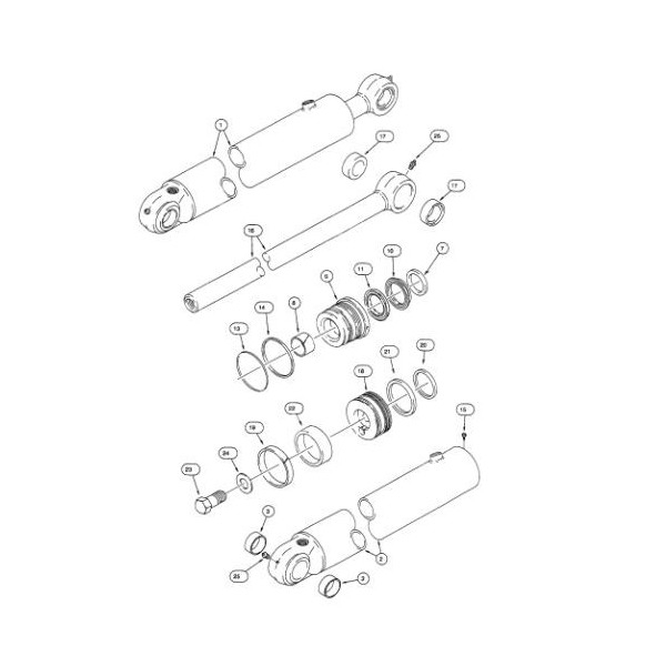 HYD2553 Zestaw uszczelnień siłownika 57/114mm