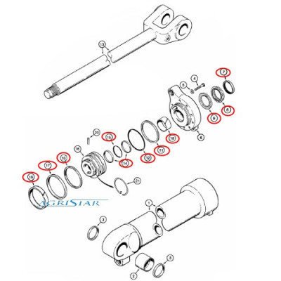 HYD2561 Zestaw uszczelnień siłownika 89/152,5mm