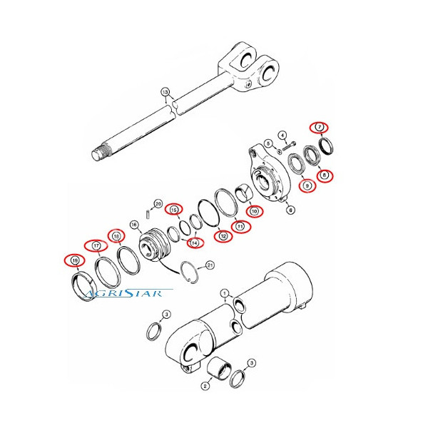 HYD2561 Zestaw uszczelnień siłownika 89/152,5mm
