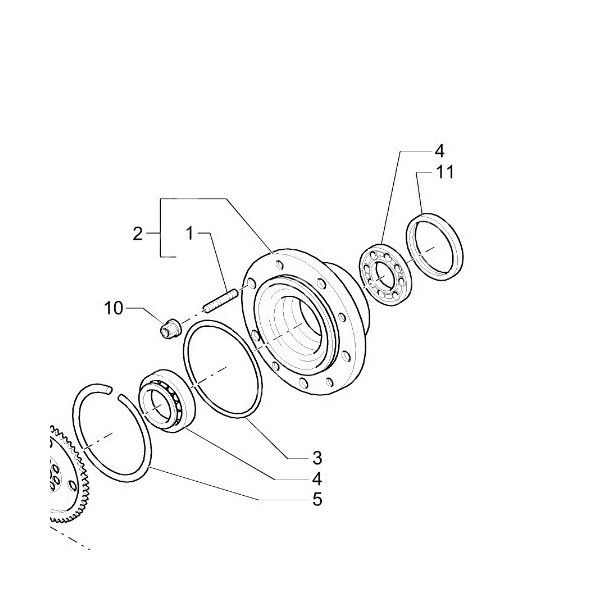 PON2072 Łożysko stożkowe koła Case
695SR 695ST