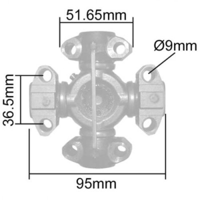 PON3456 Krzyżak wału napędowego Case, 5120, 5130, 5140, 5150, 5220, 5230, 5240, 5250, MX100C, MX80C, MX90C, 1981084C1, 394125A1,