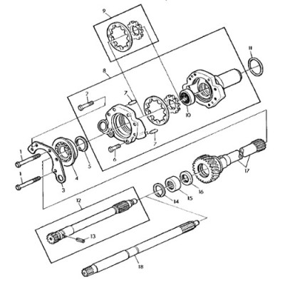 Mikropompa hydrauliczna,pompa, skrzyni, John Deere,2140, 2240, 2440, 2640,3040,3140, 2150, 2350, 2550, 2750,  AL28923, AL120106,
