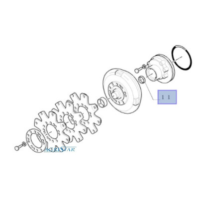 Uszczelniacz wałka pompy 58x80x8 Case 580SR 695SR  New Holland LB110 LB115 FB110
