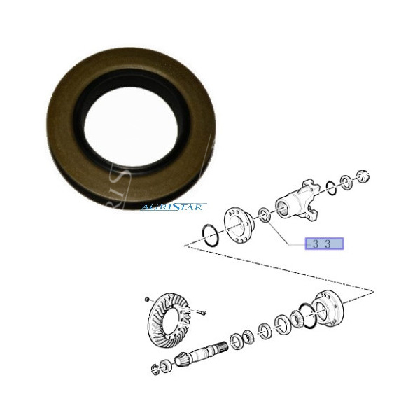 uszczelniacz wałka tylnego mostu ataku 66,7x88,9x11,3mm Case: 580SR, 590SR  New Holland: B90, B100, B110 LB80 LB90 LB110 LB115 8