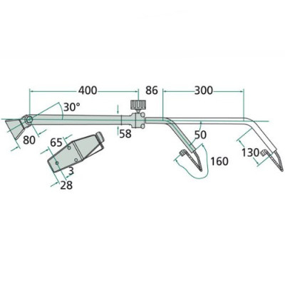 Ramię teleskopowe lusterka lewe Case MX100 MX120 MX135 CX MXU Puma 297025A2