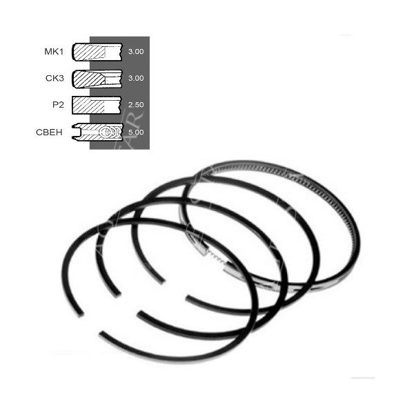 SCY4059 Pierścienie 4szt. 102mm