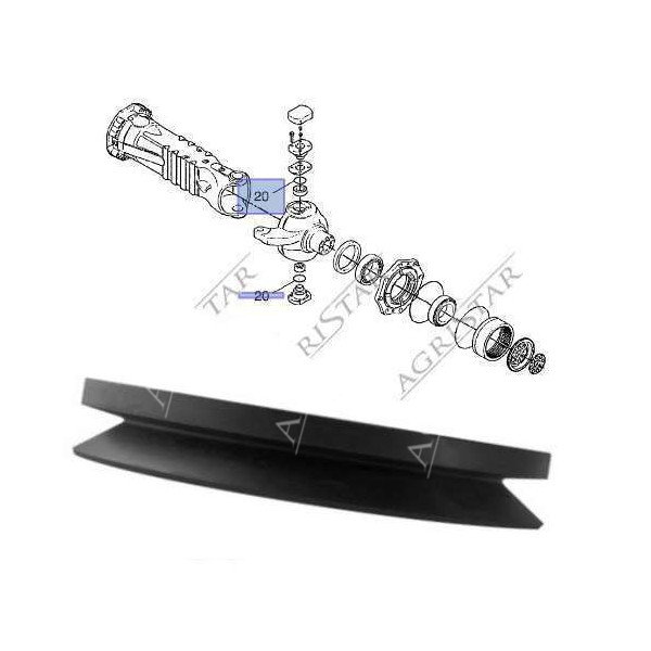 uszczelniacz sworznia zwrotnicy New Holland: LM410, LM420, LM425A, LM430, LM630, LM640 Manitou MLT MT claas scorpion 85806969