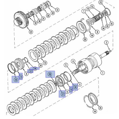 Uszczelnienie tłoka sprzęgła kosza Case MX100 MX110 MX120 MX135 MX150 MX170 5120 5130 5140 5150 5220, 5230, 5240, 5250 238-7137