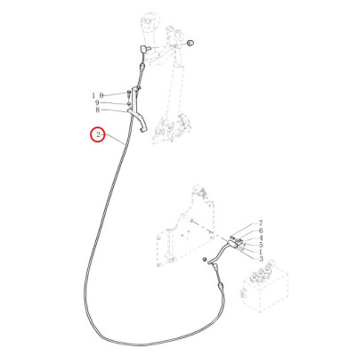 Linka szczęki łyżki koparkowej-krokodyla Case 580SR, 590SR 695SR 87557330, 85827171 190cm