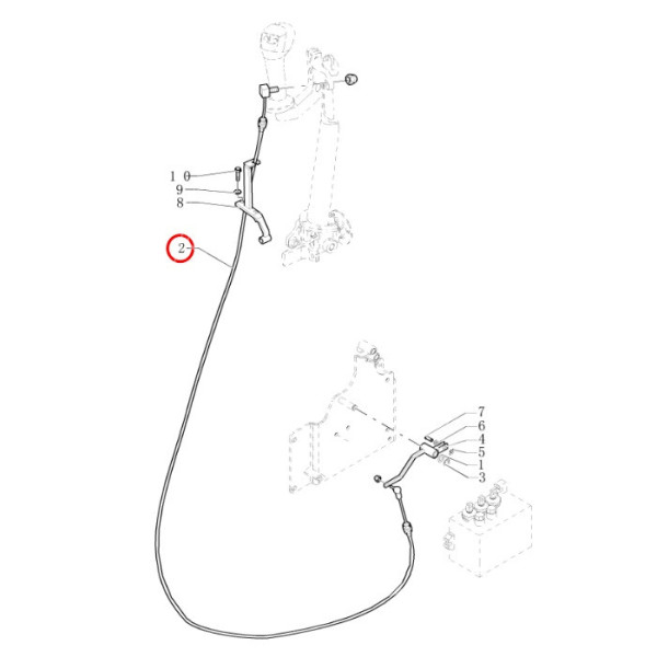 Linka szczęki łyżki koparkowej-krokodyla Case 580SR, 590SR 695SR 87557330, 85827171 190cm