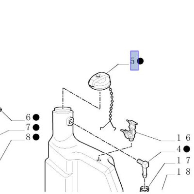Korek wlewu z kluczykiem Case JX70U JX80U JX90U JX1100U New Holland Tl70A TL80A TL90 TL100 710207015 73400931 84594321 87679916