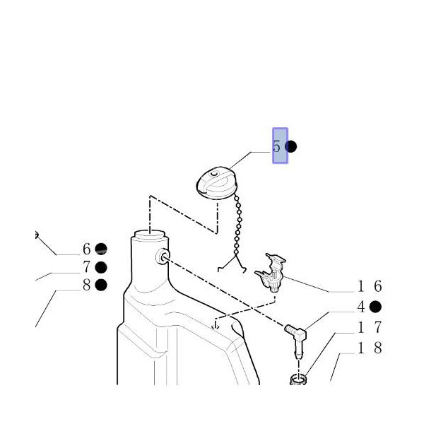 KOR1019 Korek wlewu paliwa z kluczykiem