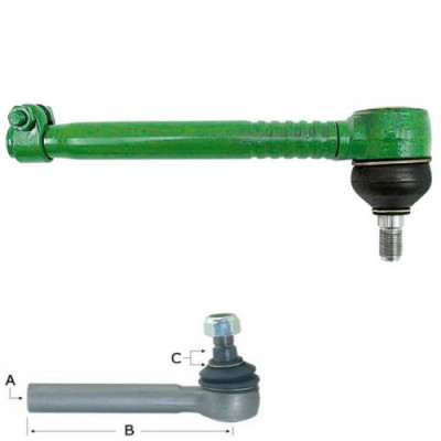 Końcówka kierownicza 285mm P/L John Deere 2250, 2350, 2450, 2550, 2650, 2750, 2850 Massey Ferguson  382, 4225, 4235, 4240, 4315,