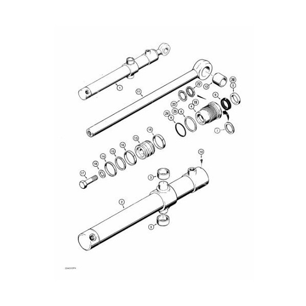 HYD2564 Zestaw uszczelnień siłownika łyżki ładowarkowej  38/63,5mm