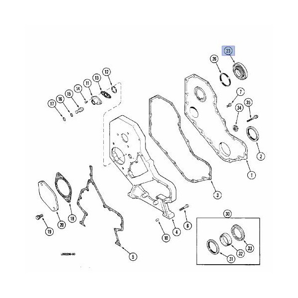 korek Pokrywka rozrządu silnik cummins case 580k 580sk 580sle Maxxum 5120 5130 5140 5150 5250 MX135 J903463