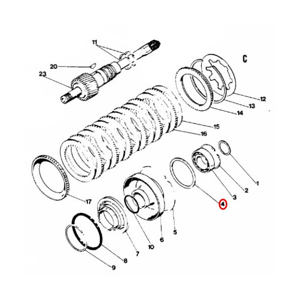SKR7048 Podkładka oporowa cienka D50045 Case 580F 580G 580D 580K