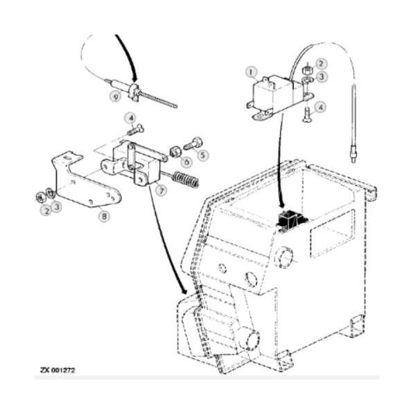 Termostat klimatyzacji czujnik john deere 2054 2064 2266 wts 7200 7210 7400 7410 AH144020 RE198074 RE244318  86505792