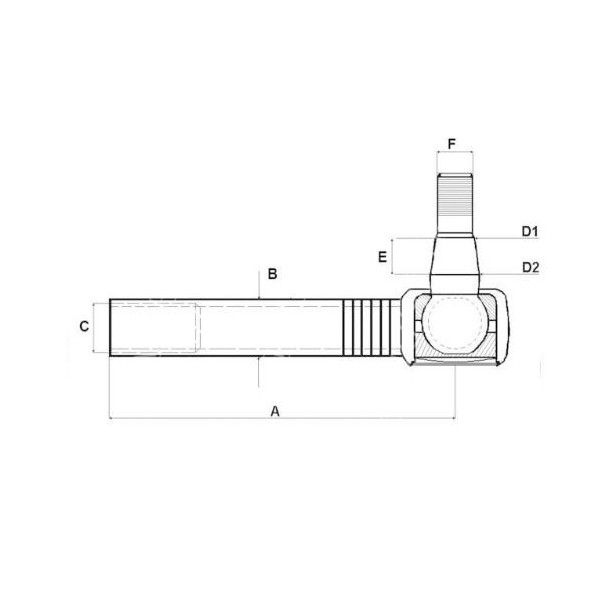 John Deere końcówka kierownicza drążek przegub 6300 6600 6800 6010 6110 6210 6310 6410 6510 6610 AL110887, AL116740, AL168708
