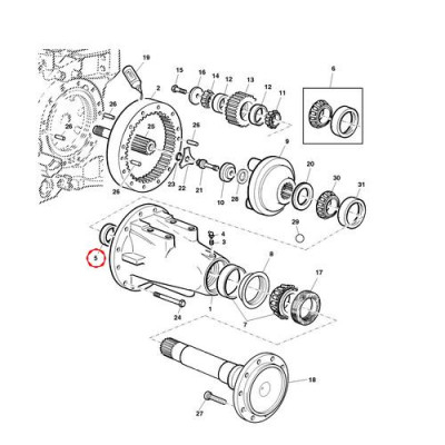Uszczelniacz tylnej osi John Deere:
7210,7410
6810 
6920 6930
2054,2254,2256
2258,2264,2266
