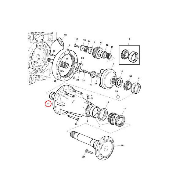 USZCZELNIACZ TYLNEGO MOSTU AR51564