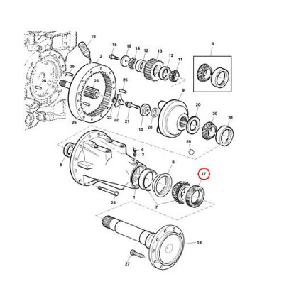 Uszczelniacz tylnej osi zwolnicy John Deere 7200 7400 7500 6800 6810 6910 6820 6830 6920 2054 2056 2058 RE31701