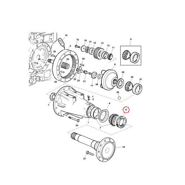 Uszczelniacz tylnej osi zwolnicy John Deere 7200 7400 7500 6800 6810 6910 6820 6830 6920 2054 2056 2058 RE31701
