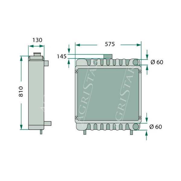 Chłodnica wody John,Deere Behr 6515, 6715 6520 6620 6820, 6920 7425, 7525 7220, 7320, 7420, 7520