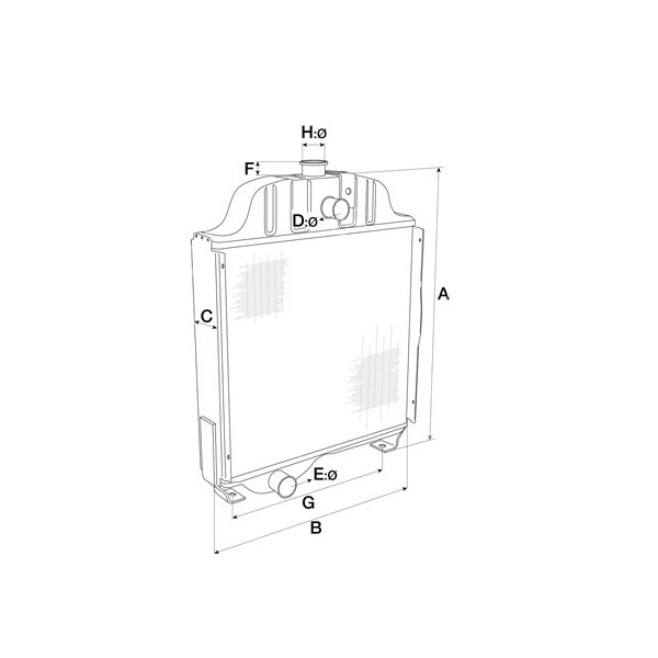 Chłodnica wody silnika Massey Ferguson  3070, 3080, 3085, 3090, 3095