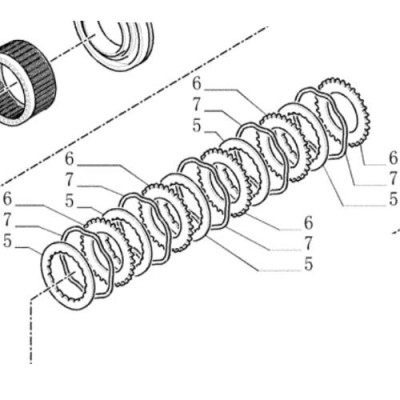 Przekładka sprzęgła 47136596 Case Maxxum 100 110 115 120 125 130 140 MXU 100 110 125 135 Syer 6115 6125 6135 4105 4075 4115