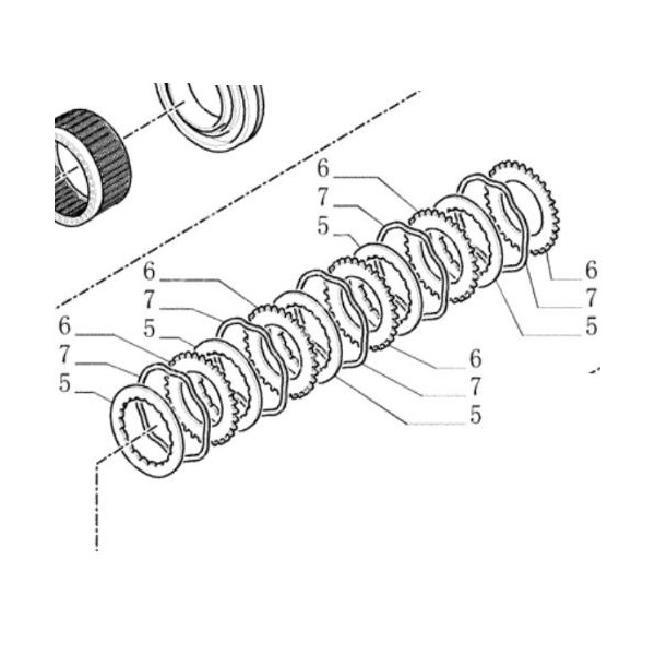 Przekładka sprzęgła 47136596 Case Maxxum 100 110 115 120 125 130 140 MXU 100 110 125 135 Syer 6115 6125 6135 4105 4075 4115