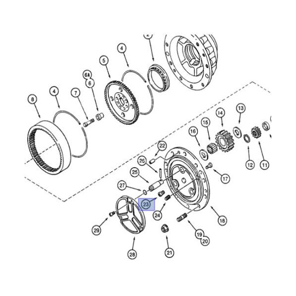 Śruba imbusowa piasty Case 5120 5130 5140 5150 580K 580SK 580SM K395029