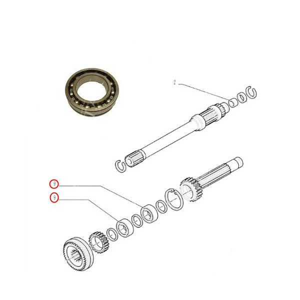 SKR7055 Łożysko wałka sprzęgłowego