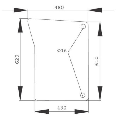 AKK2049 Szyba przednia dolna lewa